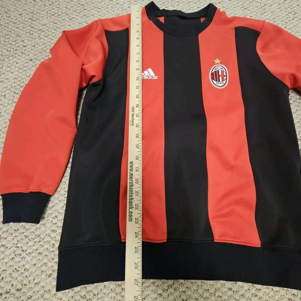 adidas AC Milan Red Black Sweatshirt Soccer
